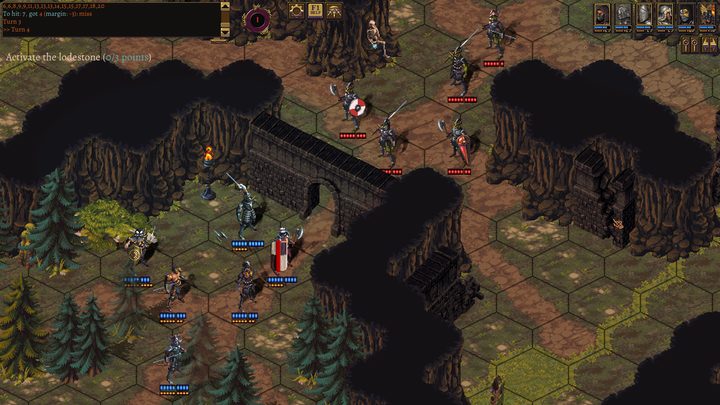 Knights and skeletons clashing on a ravine path while racing to activate a lodestone
