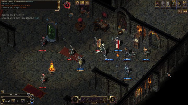Knights storming a dungeon to rescue a prisoner