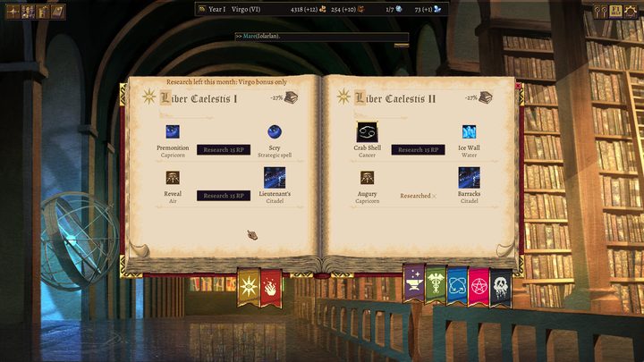 Research tomes open in the citadel library