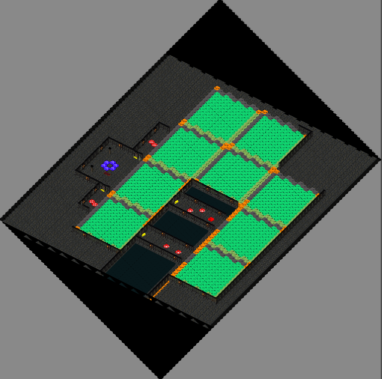 Map layout with preset slots highlighted in green