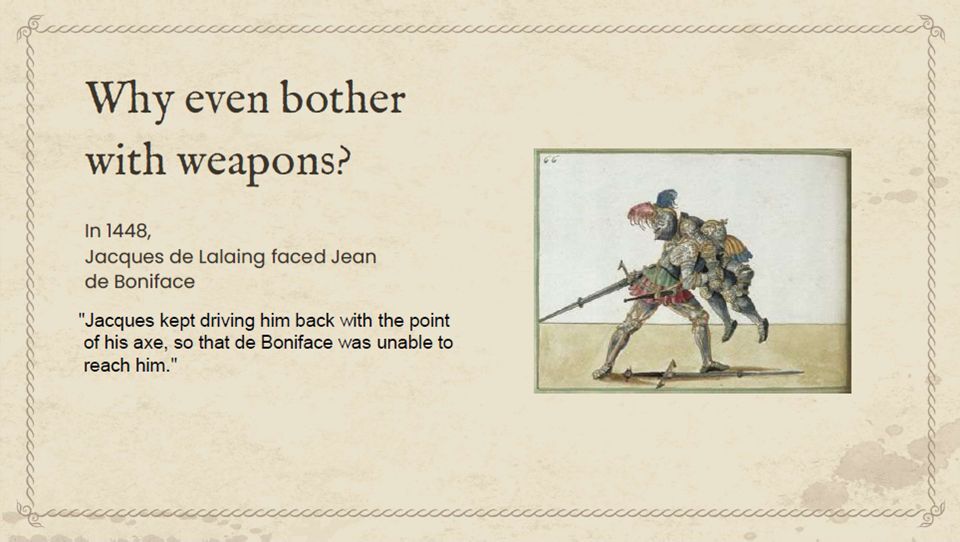 Weapon types and their properties