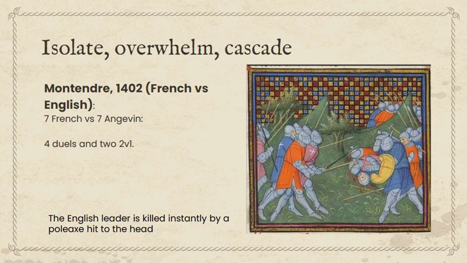 A melee between groups