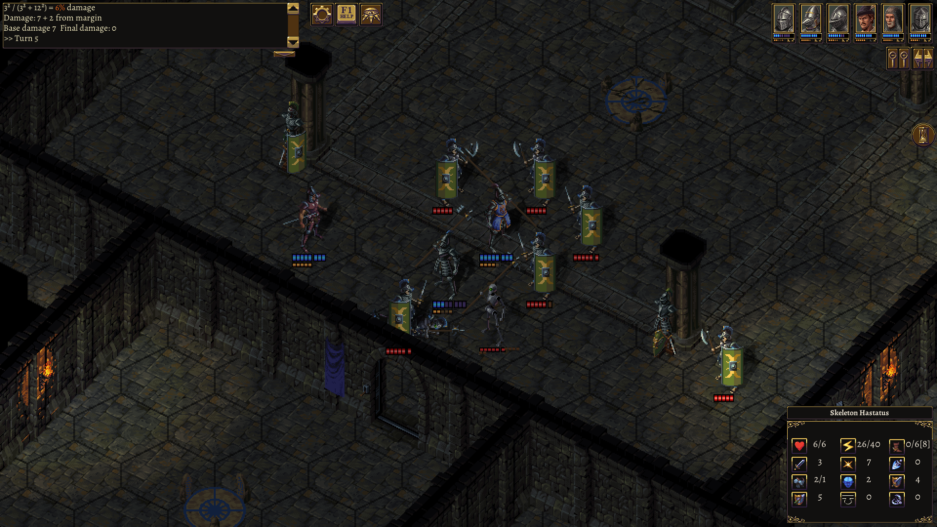 Enemy archers and shielded footmen acting in concert